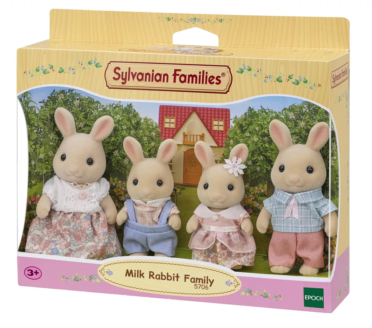 Epoch Sylvanian Families 5706 Milk Bunny Family Toy Photo 2
