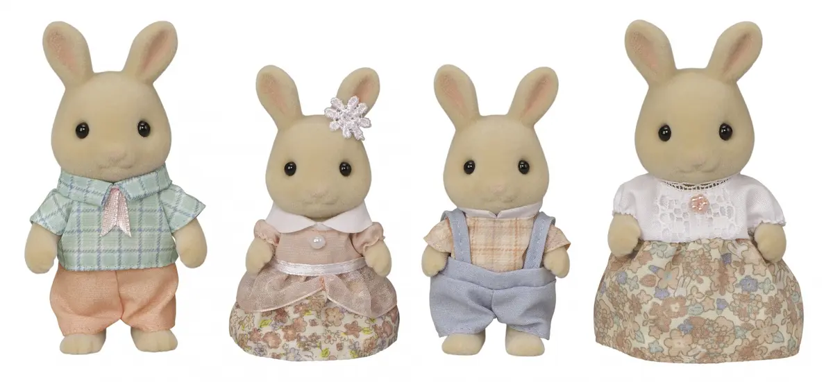 Epoch Sylvanian Families 5706 Milk Bunny Family Toy Photo 3