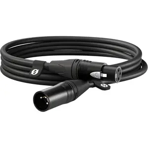 XLR kabelis Rode Microphones XLR3M, 3 m, melns, 3‑kontaktu balansēts savienojums