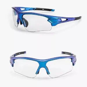 Велосипедные очки Rockbros 10069 UV400 синие фотохромные линзы, спортивная лёгкая оправа