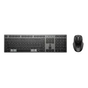 HP 720 Multi-Device Rechargeable Wireless Keyboard and Mouse Combo Full-size USB Bluetooth Mechanical Black