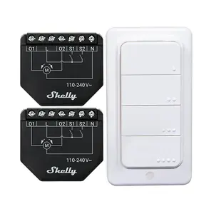 Shelly WiFi Controller Set Shutter BLU RC Button 4 — smart relay for roller shutters and blinds