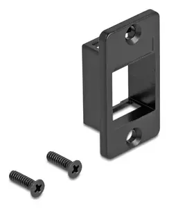 Snap-in frame DELOCK 67336 — zinc, black, 19.1 × 35.5 × 9.8 mm