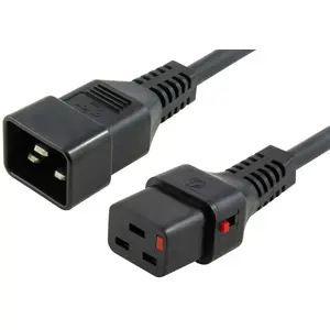 Сетевой кабель MicroConnect MC-C19C20LOCK-1.5M — C19 на C20 с фиксатором IEC, 1,5 м