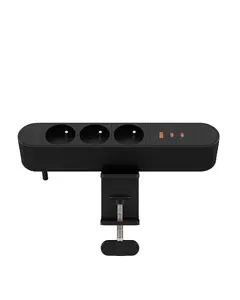 MicroConnect galda rozetšu bloks ar 3 franču standarta kontaktligzdām, USB-A un USB-C portiem, 67W