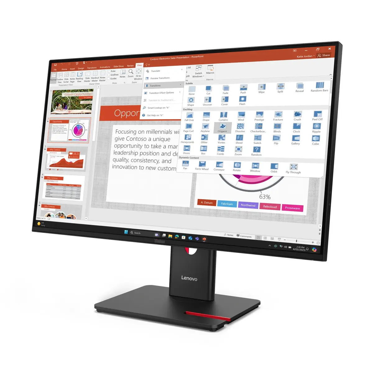 Lenovo ThinkVision T27-40 27" Full HD монитор Photo 2