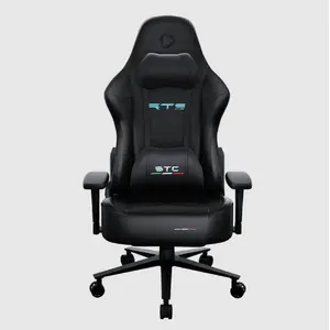 Spēļu krēsls Onex RTC Embrace Hardcore Black — ergonomisks dizains, regulējama augstums un atzveltnes slīpums