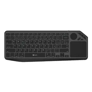 Wireless keyboard c-tech WLTK-02 with built-in touchpad, black