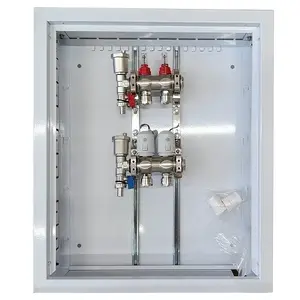Heating manifold HiSmart HT260379 — 2-loop manifold with NC thermal actuators, AC 230V