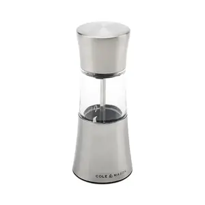 Pepper grinder Cole & Mason Stadhampton — metallic transparent, ceramic blade, 165 mm