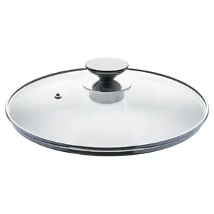 Glass Lid 28 cm Berndes DE135007028 with Stainless Steel Rim, Steam Vent and Handle