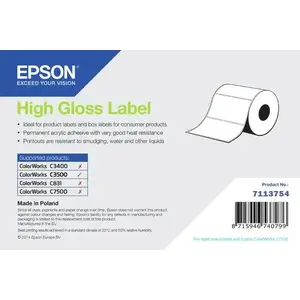 Die-cut roll labels Epson 7113754 102 × 76 mm — 415 labels per roll