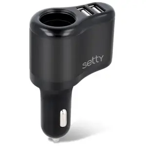 Car socket splitter TelForceOne Setty RGS-01 with 2x USB 2A