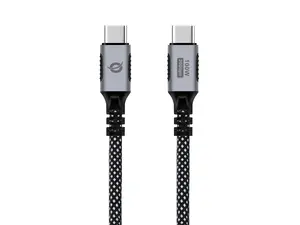 CONCEPTRONIC USB-C to USB-C Cable ETTA07B12 — USB 3.2 Gen 2x2, 1.2 m, 20 Gbps, PD 3.0 100W (20V/5A), 4K60Hz, Black, E‑Mark