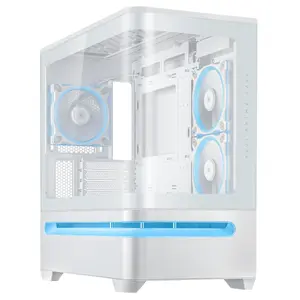PC case ASUS PRIME AP202 ARGB micro ATX / mini‑ITX, white, tempered glass, ARGB, USB-C, supports 420 mm GPU