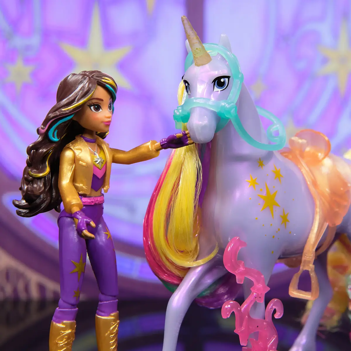 Lelle komplekts Spinmaster Unicorn Academy Sofija un Wildstar Photo 5