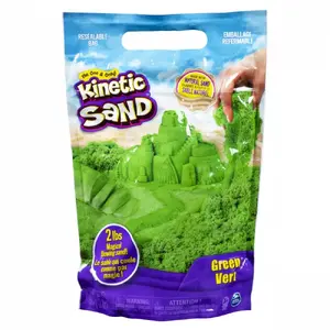 Kinetic Sand от spinmaster — зелёный лепящийся песок, 0.9 кг