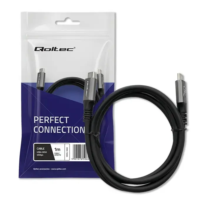 QOLTEC USB-C USB4 kabelis 240W 40 Gbps Photo 2