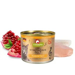Влажный корм для кошек Fox4Pets GRANATAPET Symphonie 200 г — курица и рыба, для взрослых, полнорационный в банке