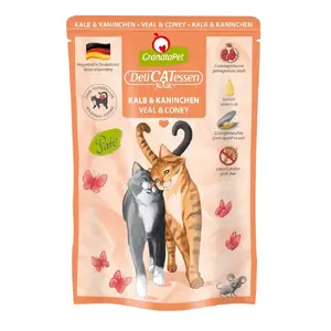 Влажный корм для кошек Fox4Pets DeliCATessen Телятина и кролик 85 г, полнорационный, без глютена и сои