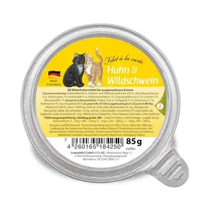Влажный корм для кошек Fox4Pets Filet á la carte с курицей и кабаном 85 г, одноразовый пакет, полнорационный, без глютена