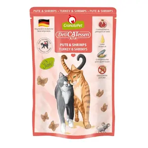 Влажный корм для кошек Fox4Pets DeliCATessen Индейка и Креветки 85 г паштет, полнорационный, для взрослых, гипоаллергенный
