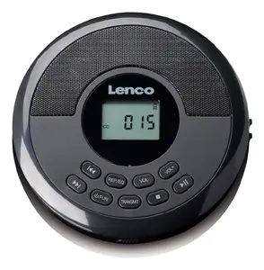 Портативный CD-плеер Lenco CD-340BK с DAB+ и FM-радио Встроенный динамик Bluetooth Черный