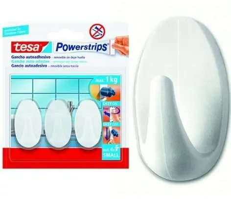 Līmplaukts Tesa Powerstrips Hook 57533 ovāls