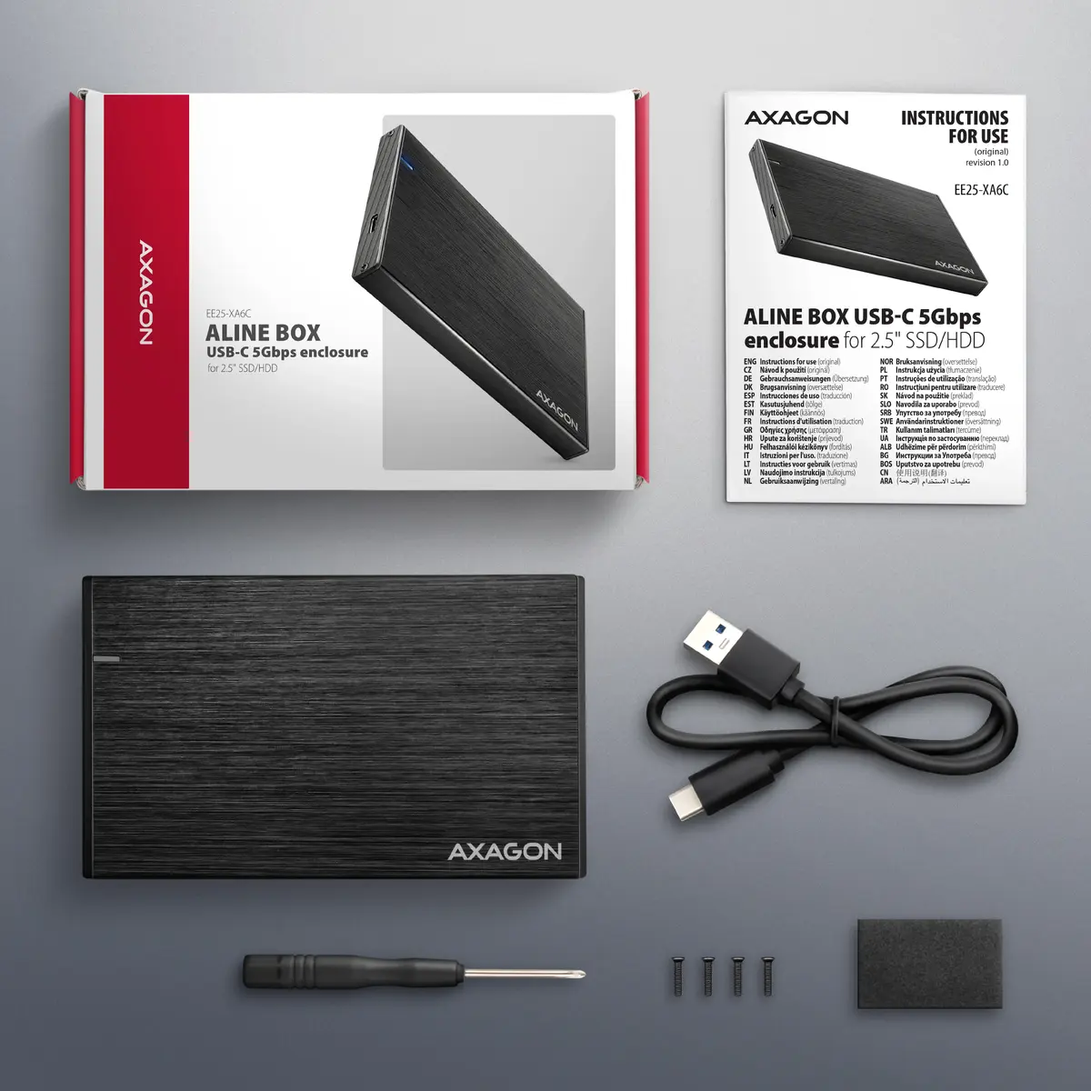 Внешний корпус AXAGON EE25-XA6C для 2.5" SATA SSD/HDD Photo 7