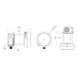LNB AB-COM INV H PRO SINGLE Универсальный одинарный LNB Photo 1
