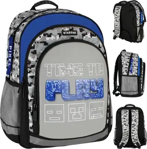 Mugursoma STARPAK Pixel Backpack pelēka modelis 527188