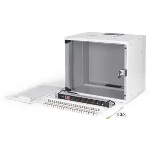 Настенный сетевой шкаф DIGITUS SOHO Pro 19" 9U, 540 x 400 мм, IP20, на ключ, 60 кг