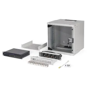 Wall mounted rack Digitus DN-49100-SET 6U 315x300mm Grey