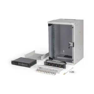 Wall mounted rack Digitus DN-49102-SET 9U 315 x 300 mm Grey