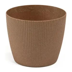Flower pot LAMELA Magnolia Jumper wood 160×140 mm brown