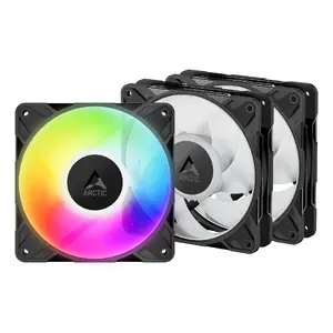 120 mm PWM A‑RGB Case Fans 3-pack, Arctic Freezer P12 Pro A‑RGB — 131 m³/h, Fluid Dynamic Bearing, Black/White options
