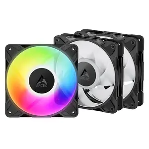120 mm PWM A‑RGB Case Fans 3-pack, Arctic Freezer P12 Pro A‑RGB — 131 m³/h, Fluid Dynamic Bearing, Black/White options