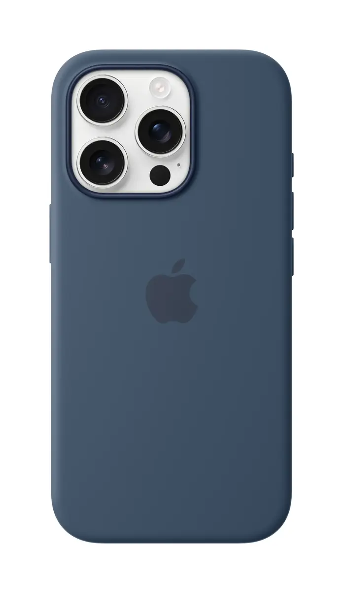 Silicone Case MagSafe for Apple iPhone 16 Pro — Denim Photo 2