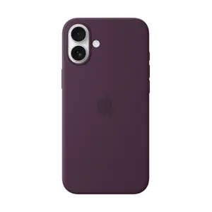 Silicone Case with MagSafe for Apple iPhone 16 Plus — Plum, Silicone & Microfibre, for 6.7"