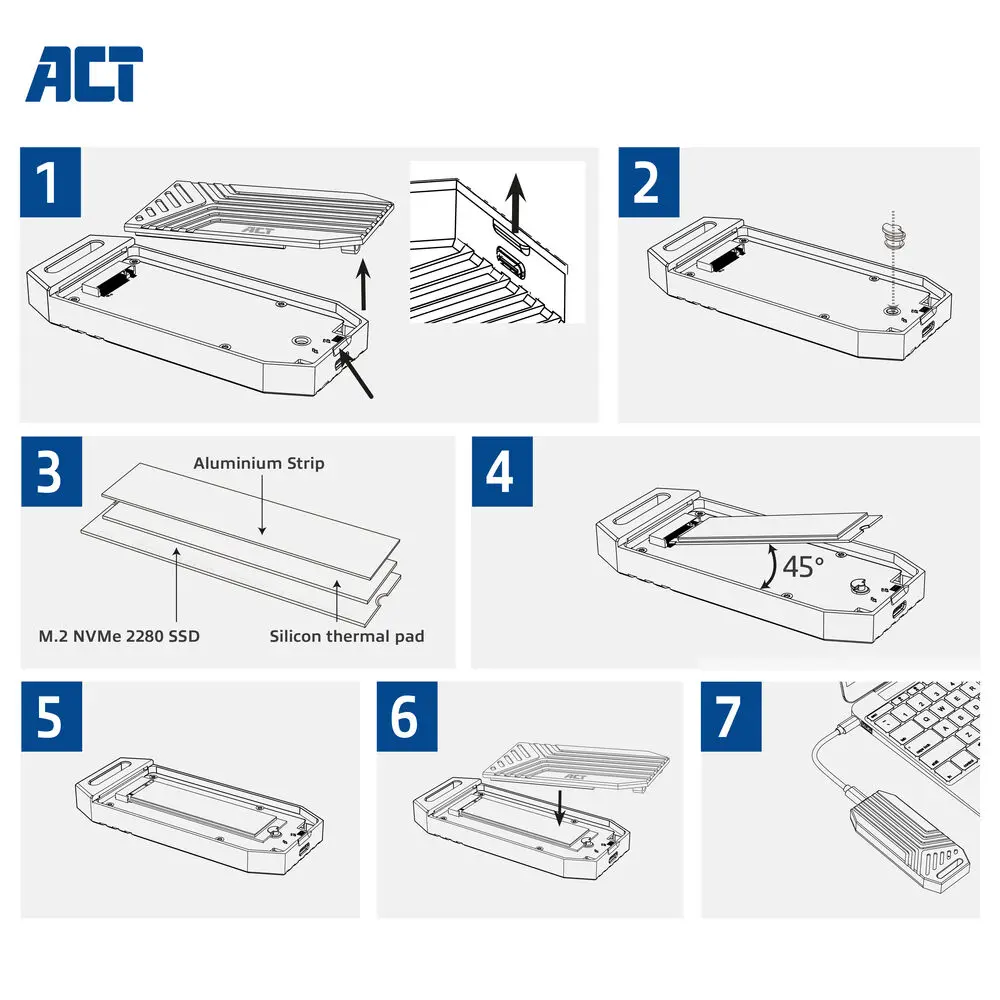 ACT AC1625 M.2 NVMe SSD Enclosure Photo 5