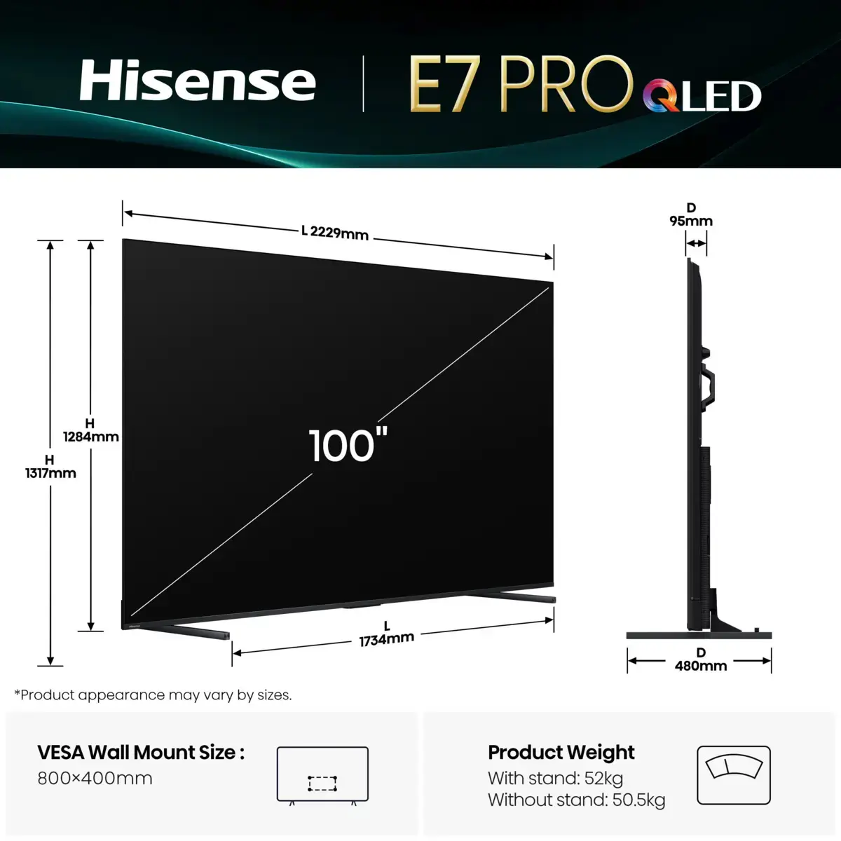 Телевизор Hisense 100E7Q PRO Smart TV Photo 17