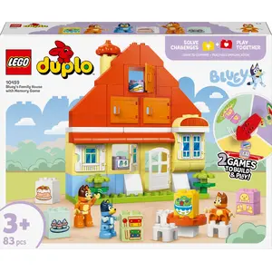 Building toy LEGO Bluey Family House with Memory Game 10459 — 83 pieces, 3 minifigures, age 3+