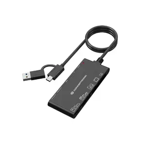 7-in-1 Card Reader CONCEPTRONIC BIAN10B — USB 3.2 Gen 1 Type-A/Type-C, CF/MMC/MS/SD/MicroSD/xD, Black
