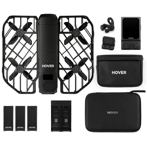 Mini-drone HOVERAir X1 Pro — 4-rotor, 12 MP camera, 4K video, 1000 m range, 1920 mAh battery, 32 GB internal, Black