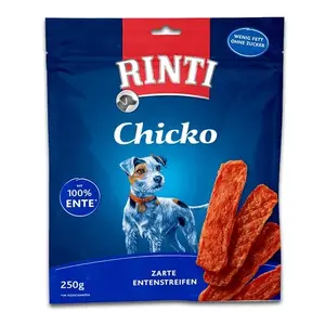 Лакомство для дрессировки собак RINTI Chicko Duck 250 г — со вкусом утки, белок 58%, для взрослых собак, саше