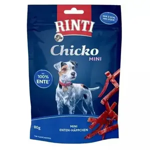 Лакомство для дрессировки собак RINTI Chicko Mini Duck 80 г — беззерновое, с уткой, 55% белка, саше