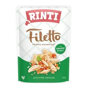 Wet dog food RINTI Filetto chicken fillet with vegetables 100 g pouch, adult dogs, complete feed