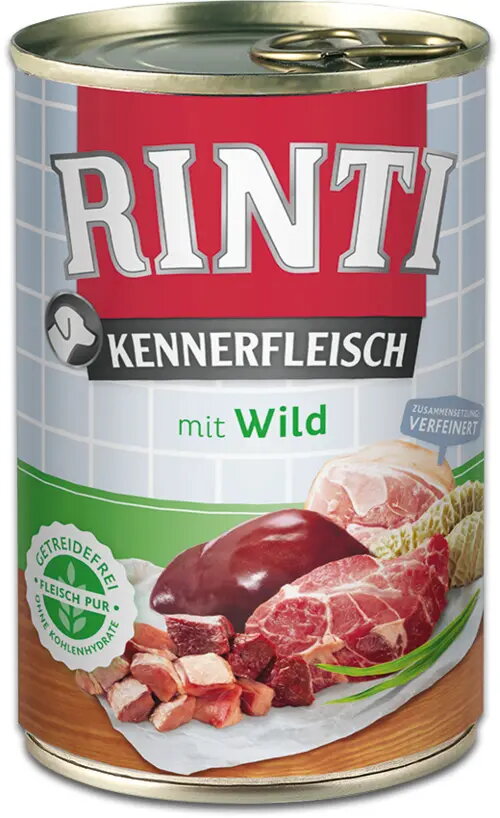 Konservēts suņu barība RINTI Kennerfleisch Game