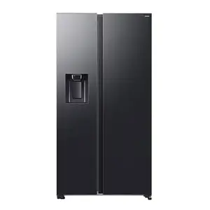 Refrigerator Samsung RS70F64KEFEO side by side black with connection