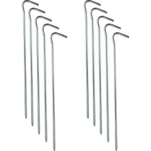 Tent pegs set Rockland 10 pcs model 46 — metal ground stakes for securing tents and tarps